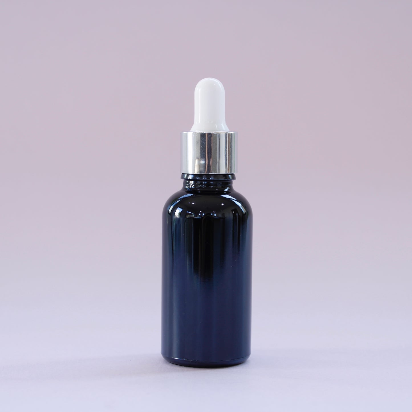 FRASCO NEGRO 30 ML CON BULBO PLATEADO