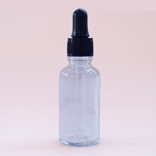 FRASCO TRANSPARENTE 30 ML CON BULBO NEGRO